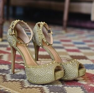 SCHUTZ Alda Platform Studded Heels